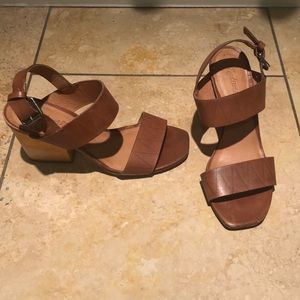 Madewell Brown Leather Block Heels Size 8.5